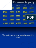 Westward Expansion Jeopardy