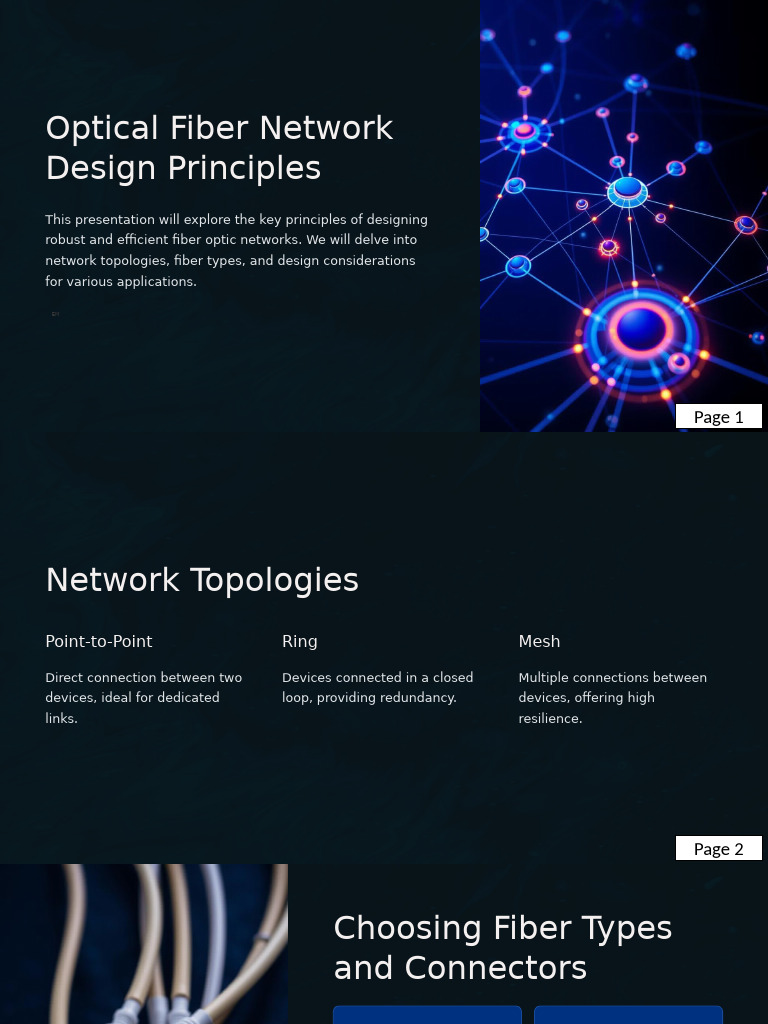 Fiber Optic Network Design Principles | PDF | Optical Fiber | Computer ...