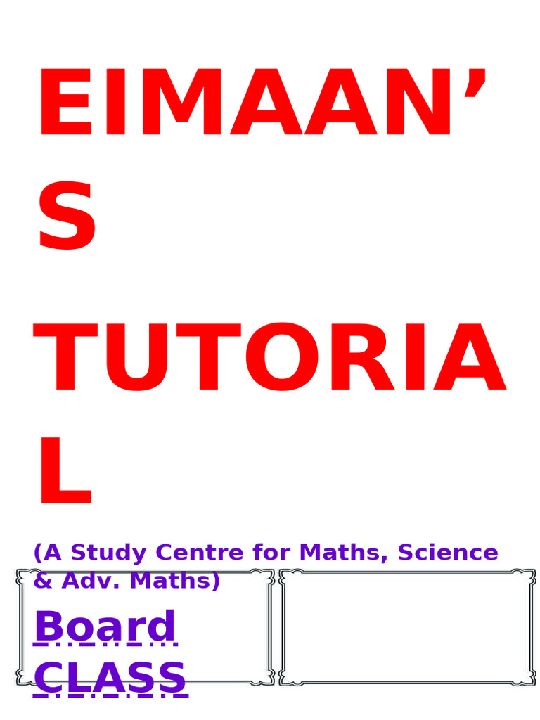 Eimaan's Tutorial Poster L | PDF