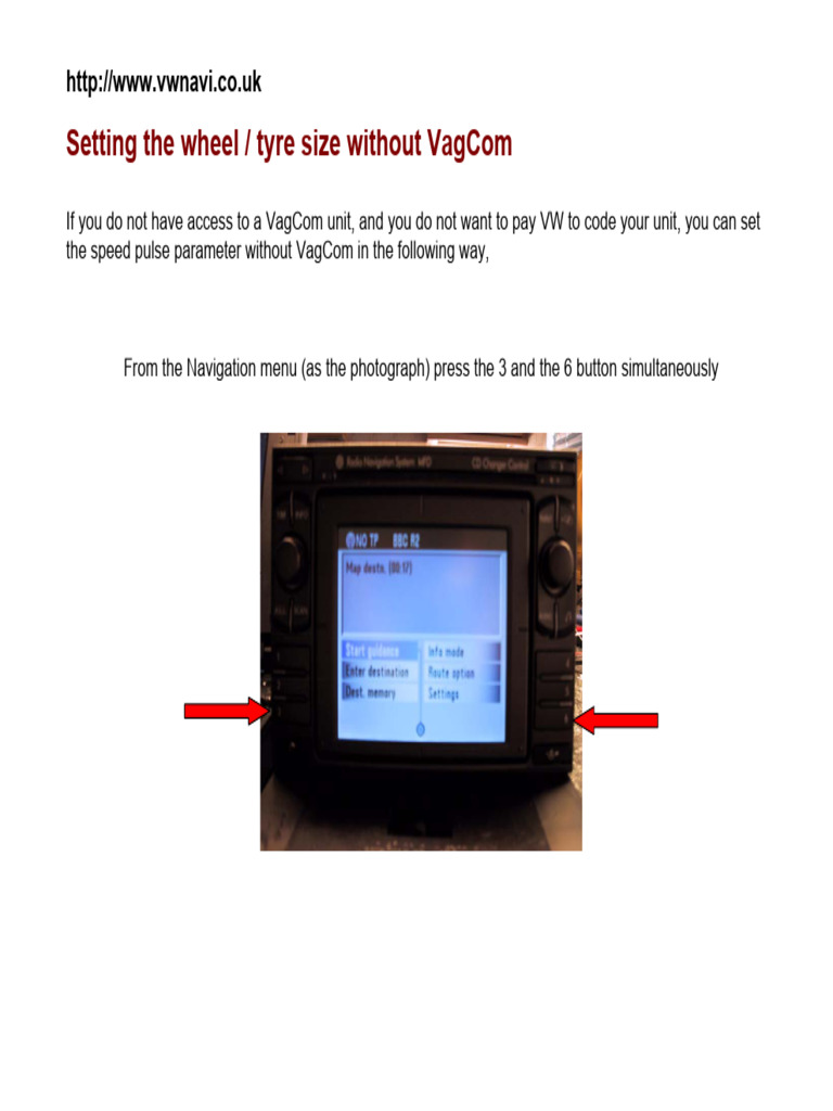 Coding Your VW Navigation Unit No Vagcom | PDF