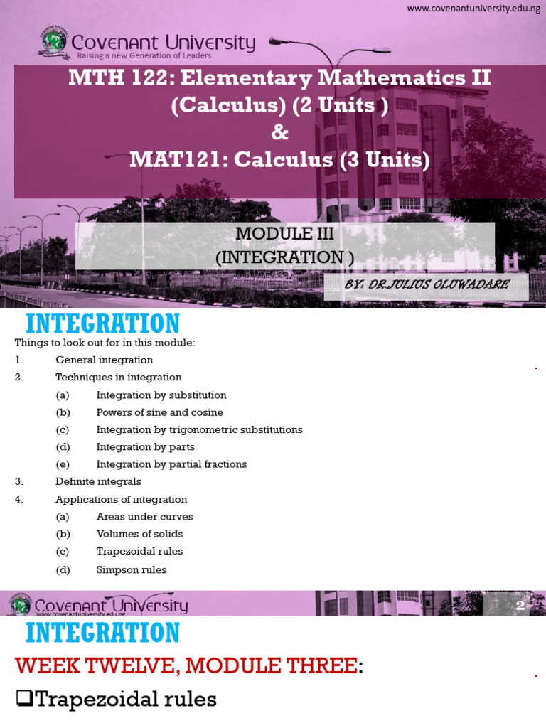 Mastering Integration Techniques | PDF | Integral | Trigonometric Functions