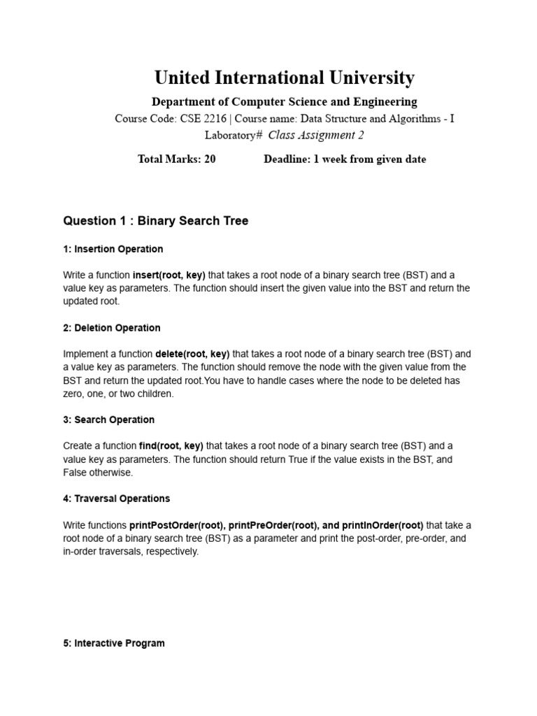 BST Operations and Maze Treasure Paths | PDF | Applied Mathematics ...