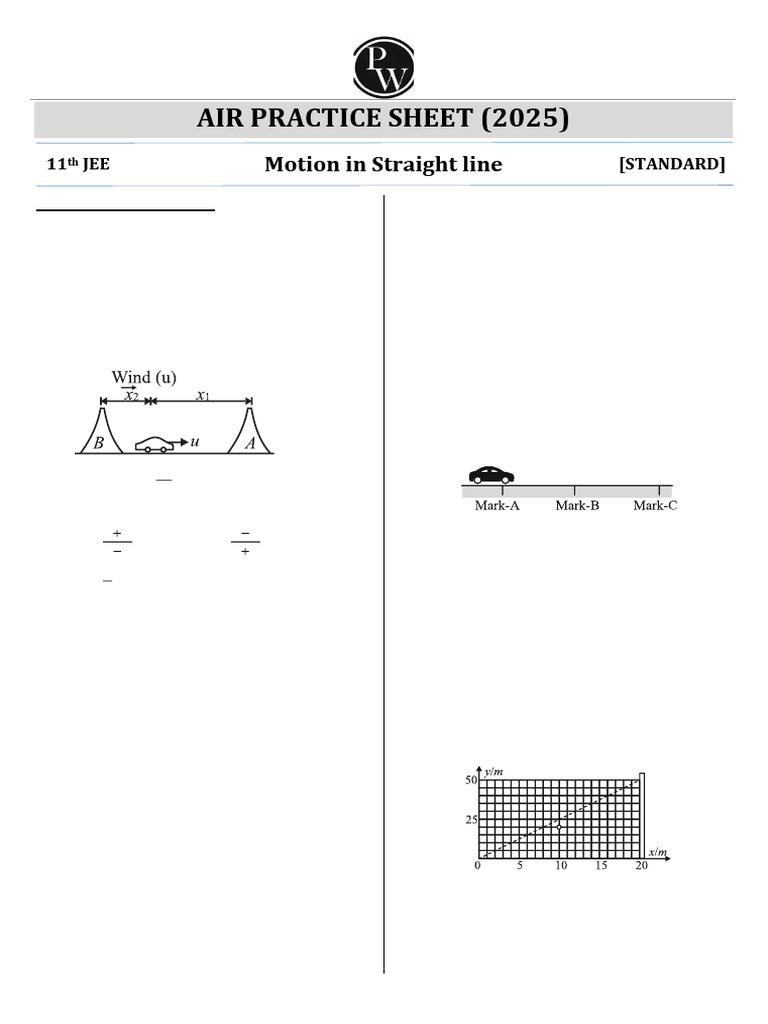 _ Motion in a Straight Line_ (1) | PDF | Acceleration | Velocity