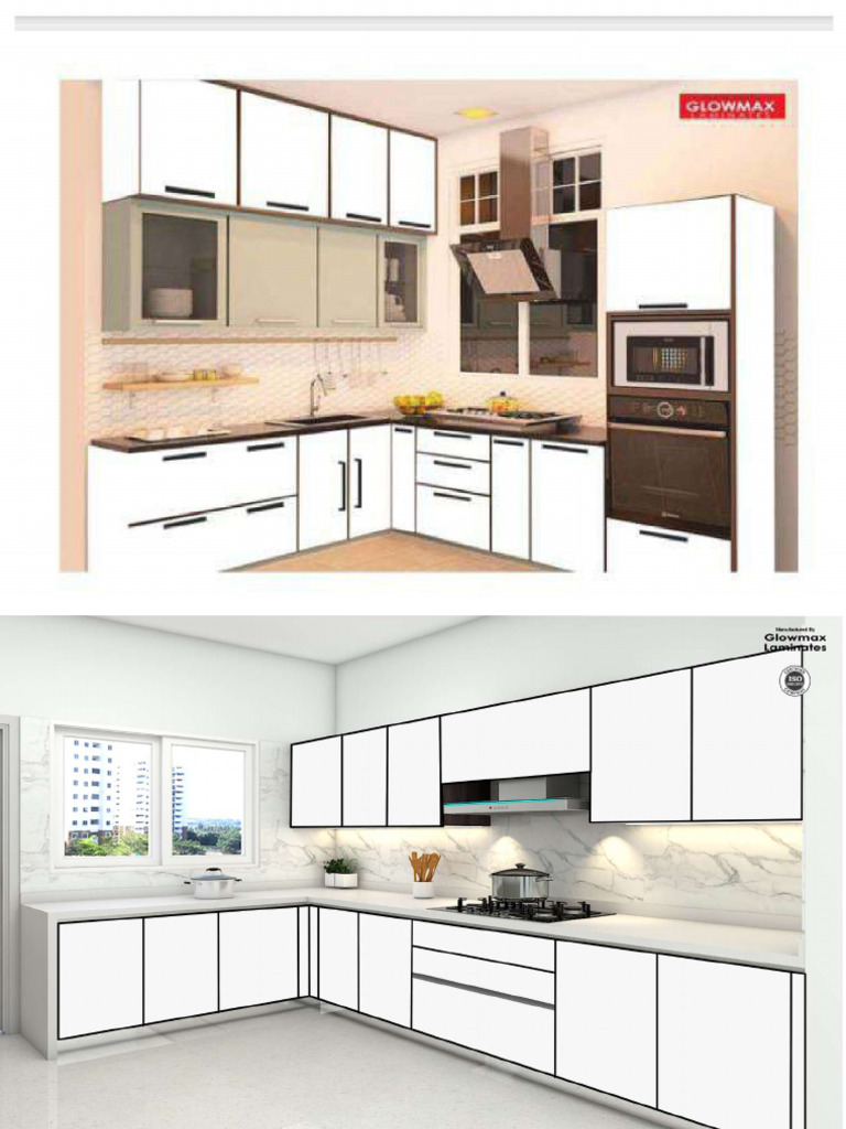 C Shape Modular Kitchen Frame Stencil | PDF