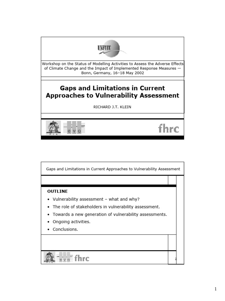 Vulnerability Assessment Gaps in Climate Change | PDF | Vulnerability ...