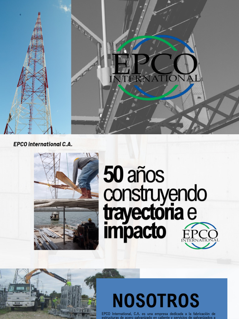 EPCO International: Estructuras Metálicas Galvanizadas | PDF | Calidad ...