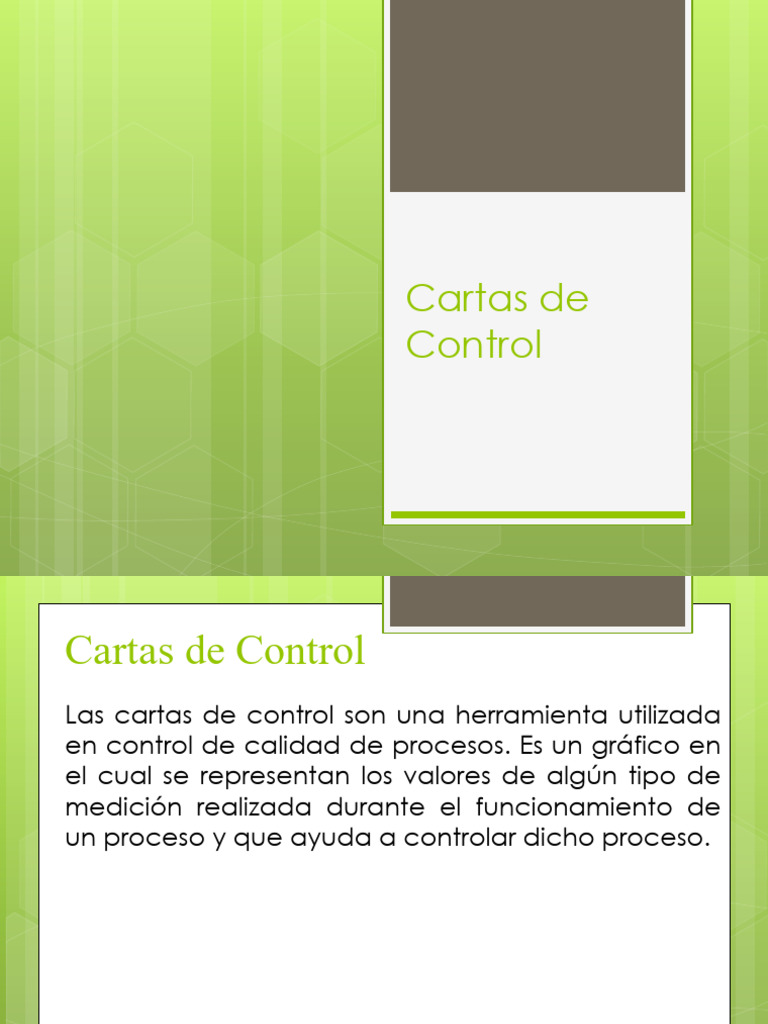 Cartas de Control en Calidad Industrial | PDF | Desviación Estándar ...