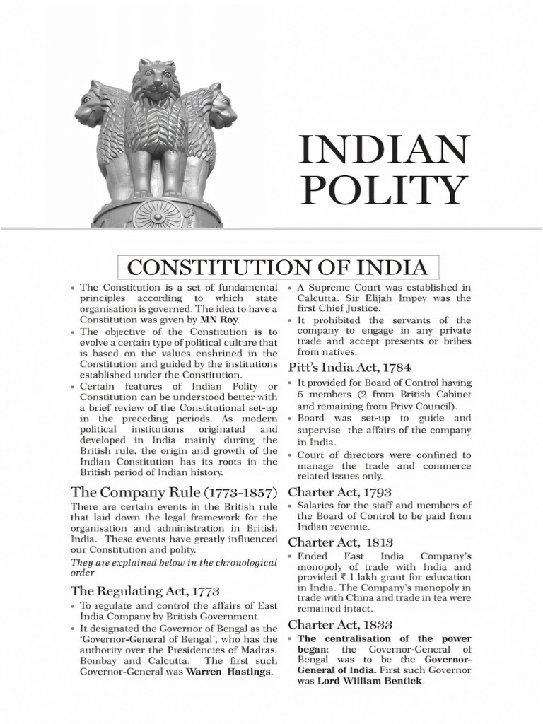 Indian Polity | PDF | Political Charters | Government