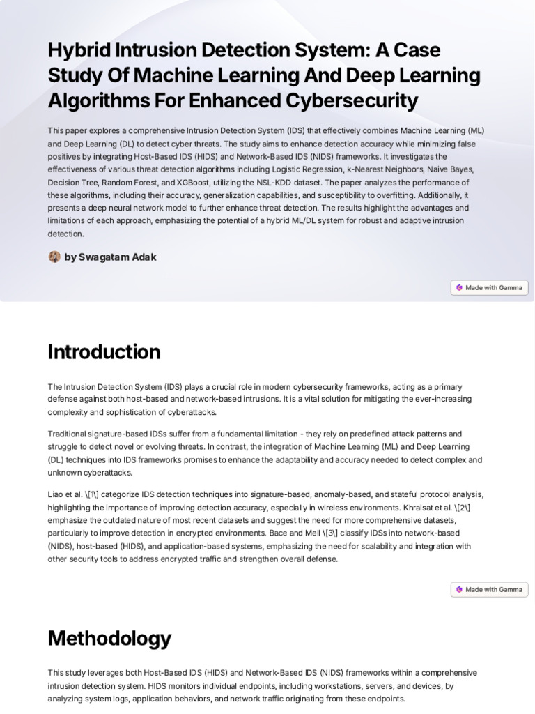 Hybrid ML/DL Intrusion Detection Study | PDF | Machine Learning | Deep ...