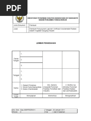 Laporan Verifikasi Keselamatan Radiasi Gauging