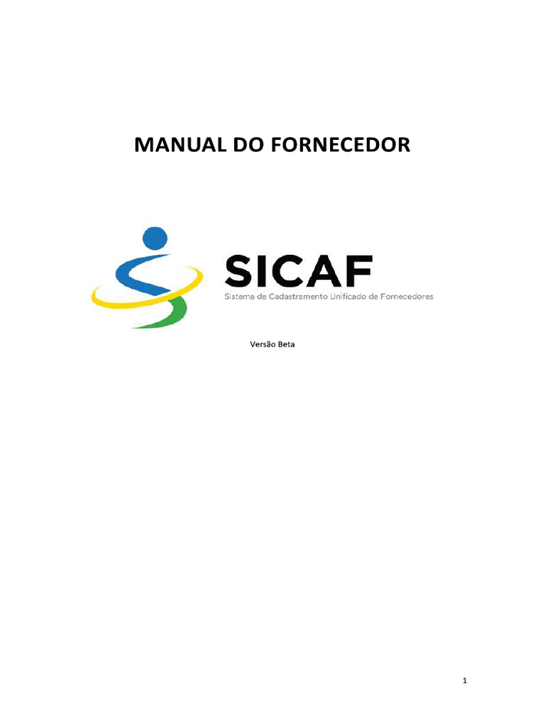 Manual Cadastro Sicaf | PDF