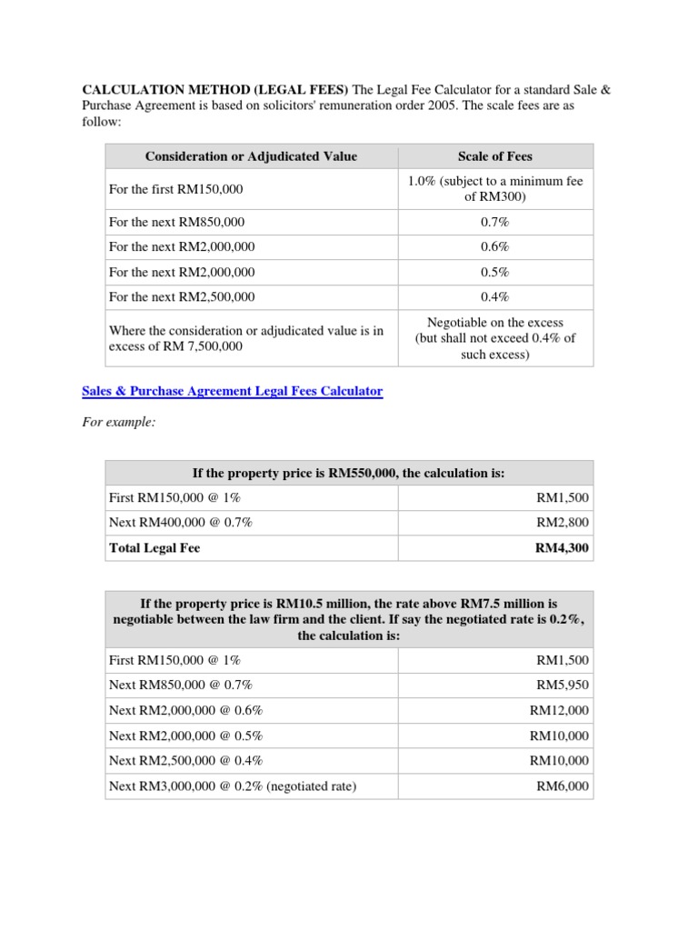 Legal Fees and Stamp Duty Calculator | PDF | Finance & Money Management