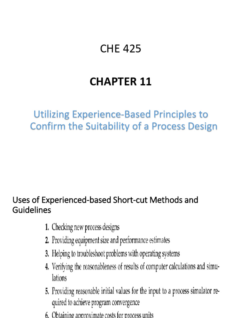 Process Design Heuristics Explained | PDF | Applied Mathematics