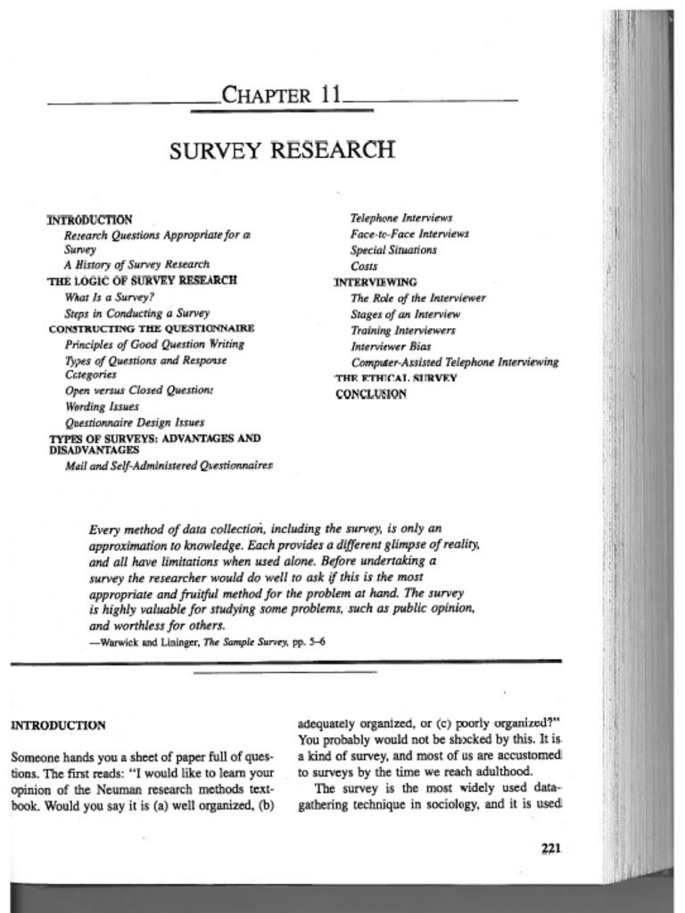 Chapter 11 Social Research Methods | PDF