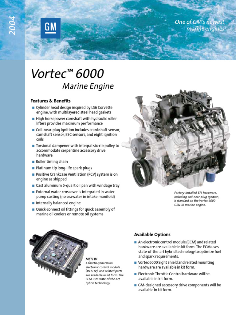 Vortec 6000 Engine Specifications | PDF | Vehicle Technology | Machines