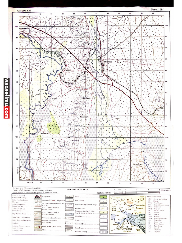 Mkomazi Map Sheet | PDF