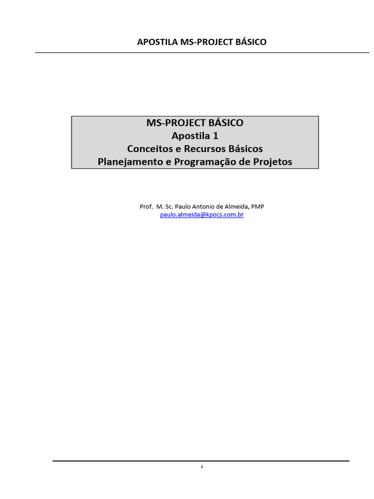 Guia Básico de MS Project 2016 | PDF