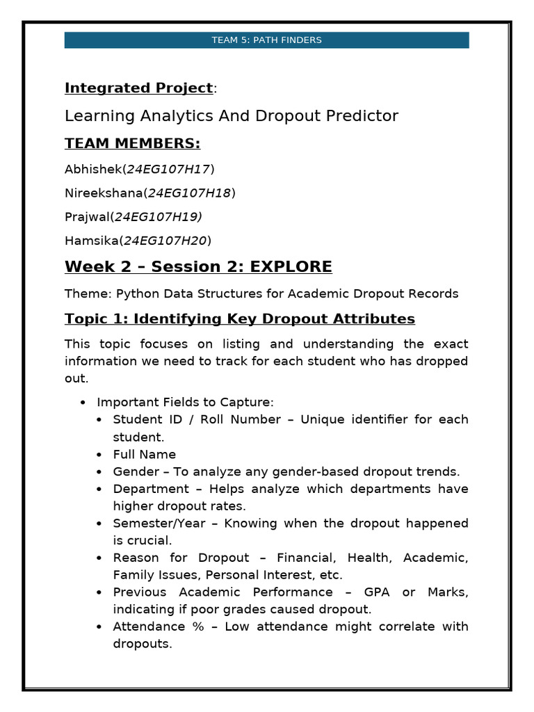 Student Dropout Analytics in Python | PDF | Data | Information Science