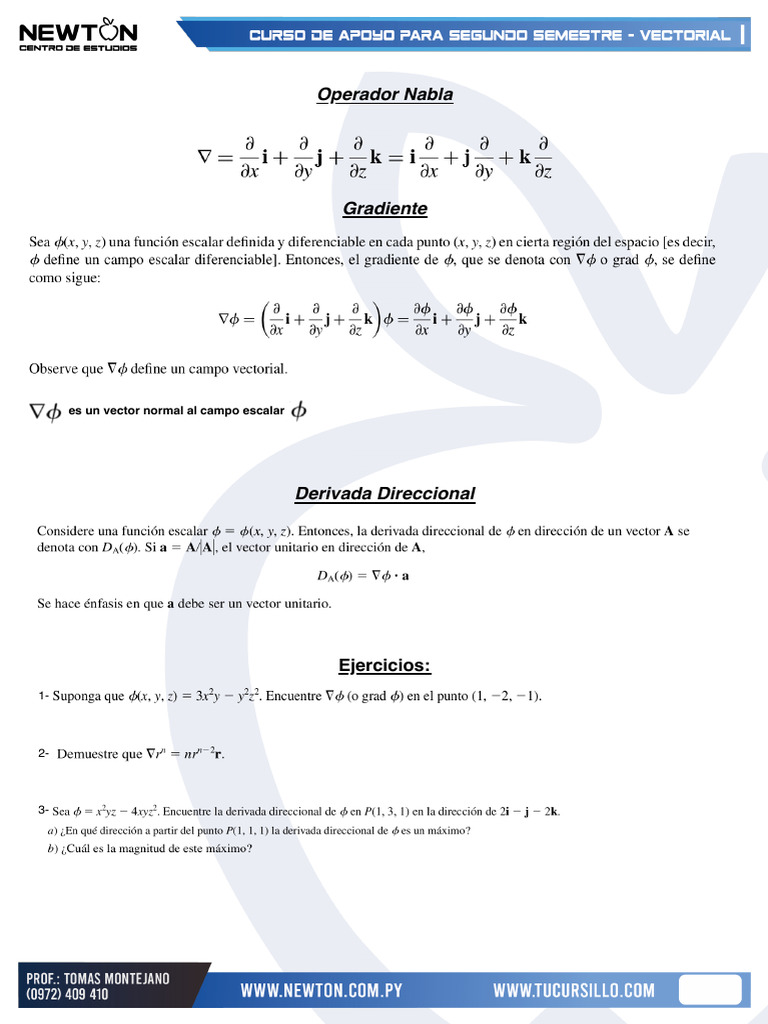 Clase 5-Operador Nabla | PDF
