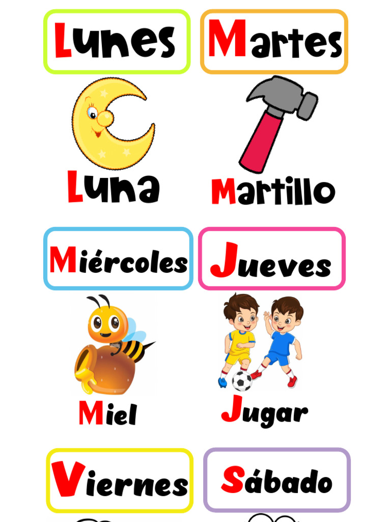 Dias de La Semana PDF OK | PDF