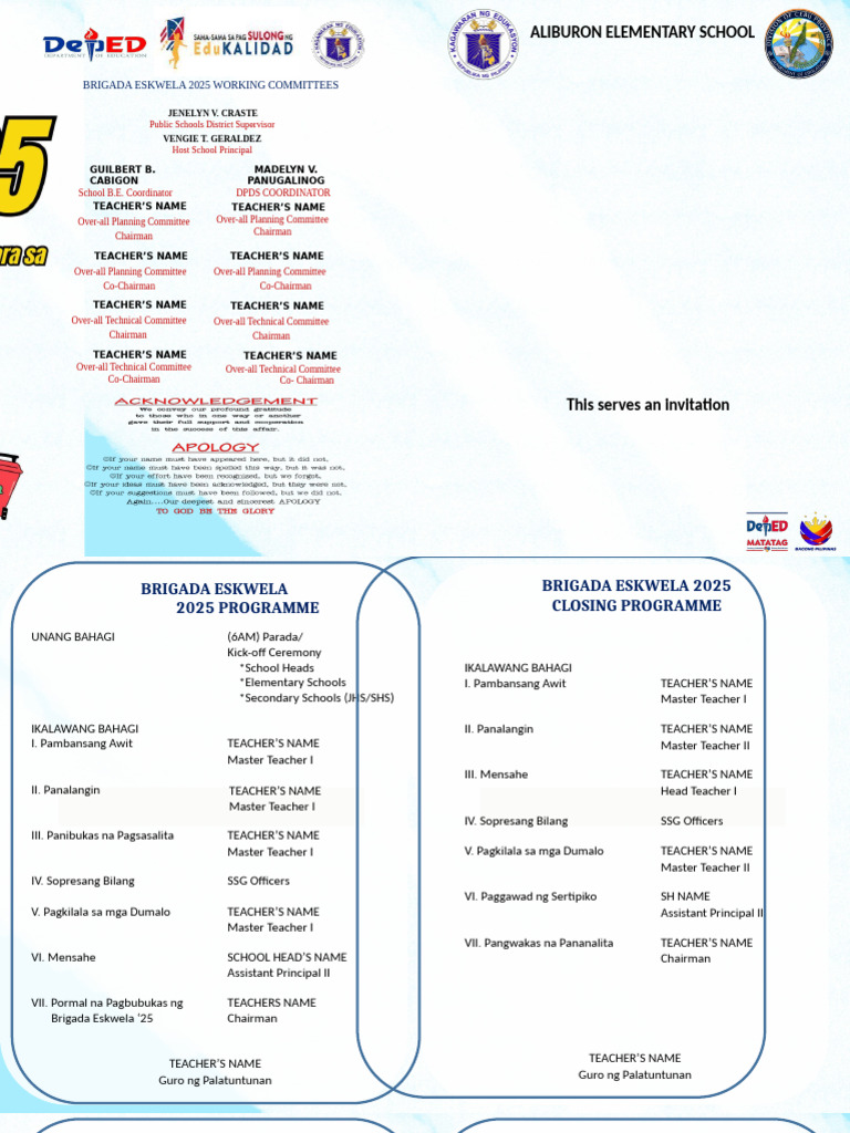 Brigada Eskwela 2025 Program Overview | PDF