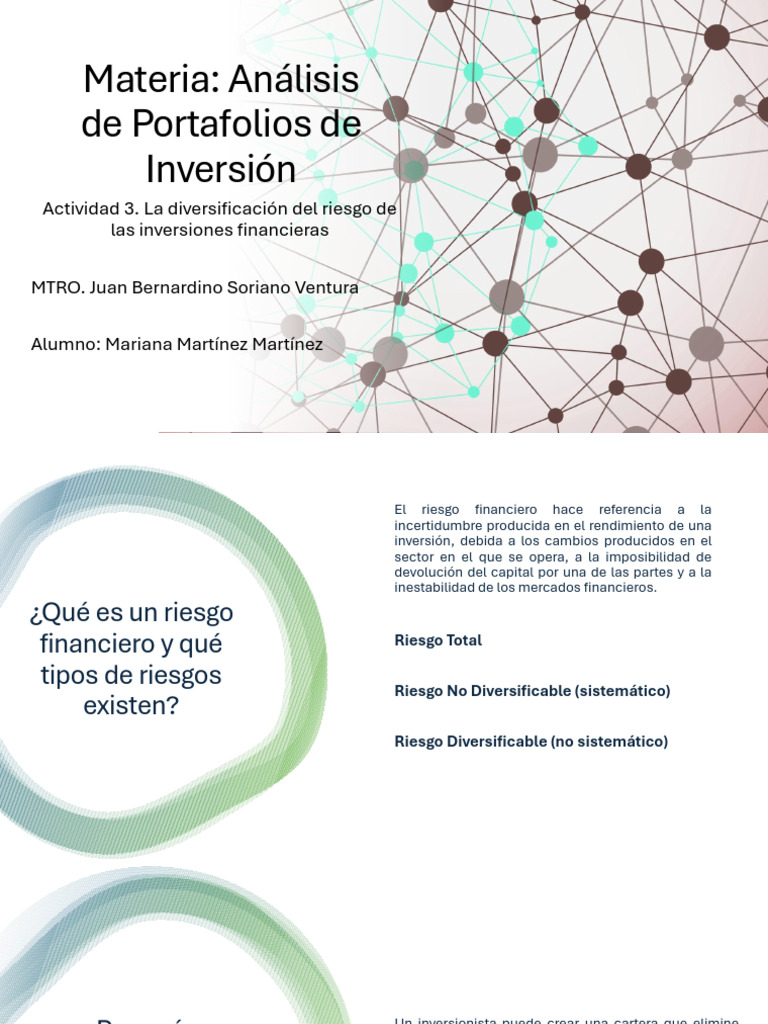 Diversificación del Riesgo en Inversiones | PDF | Inversiones ...