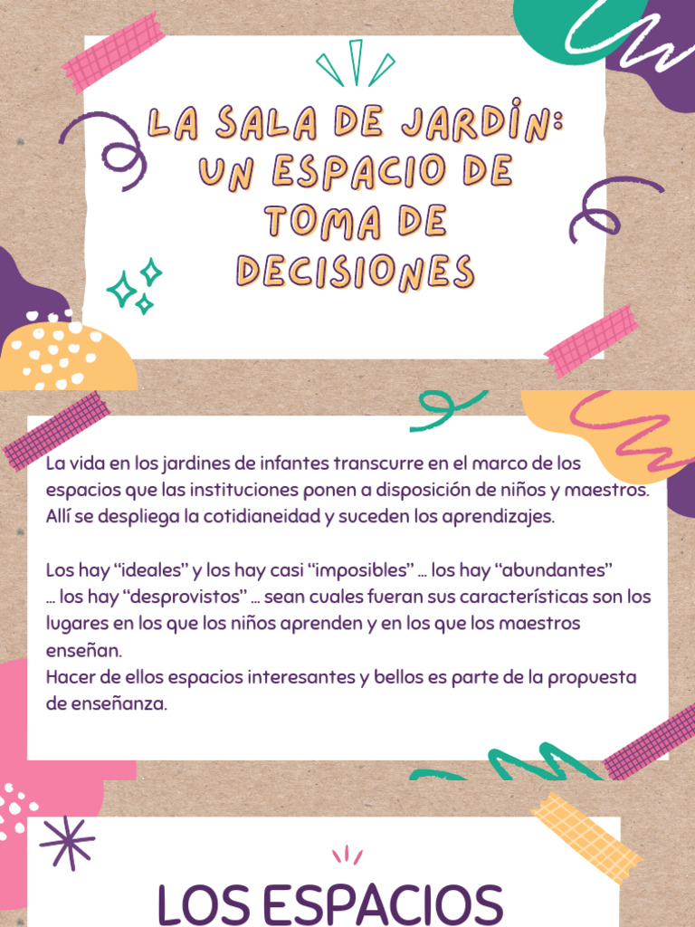 Espacios en Jardines de Infantes | PDF | Enseñando | Educación de la ...