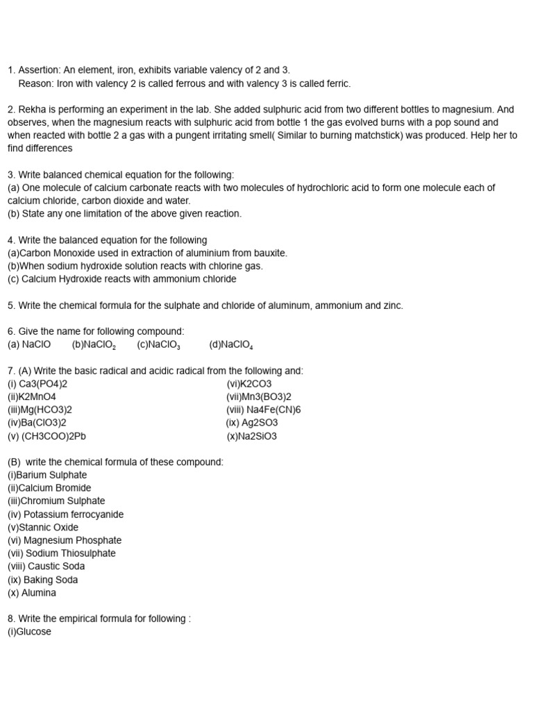 Chemistry Experiment and Reactions Guide | PDF | Magnesium | Chloride