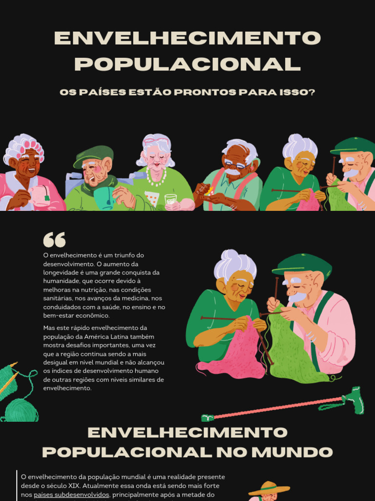 Desafios do Envelhecimento Populacional | PDF | Envelhecimento | Custo ...