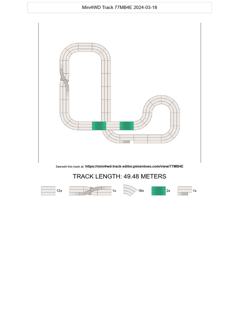 Mini4WD Track Layout 77MB4E | PDF
