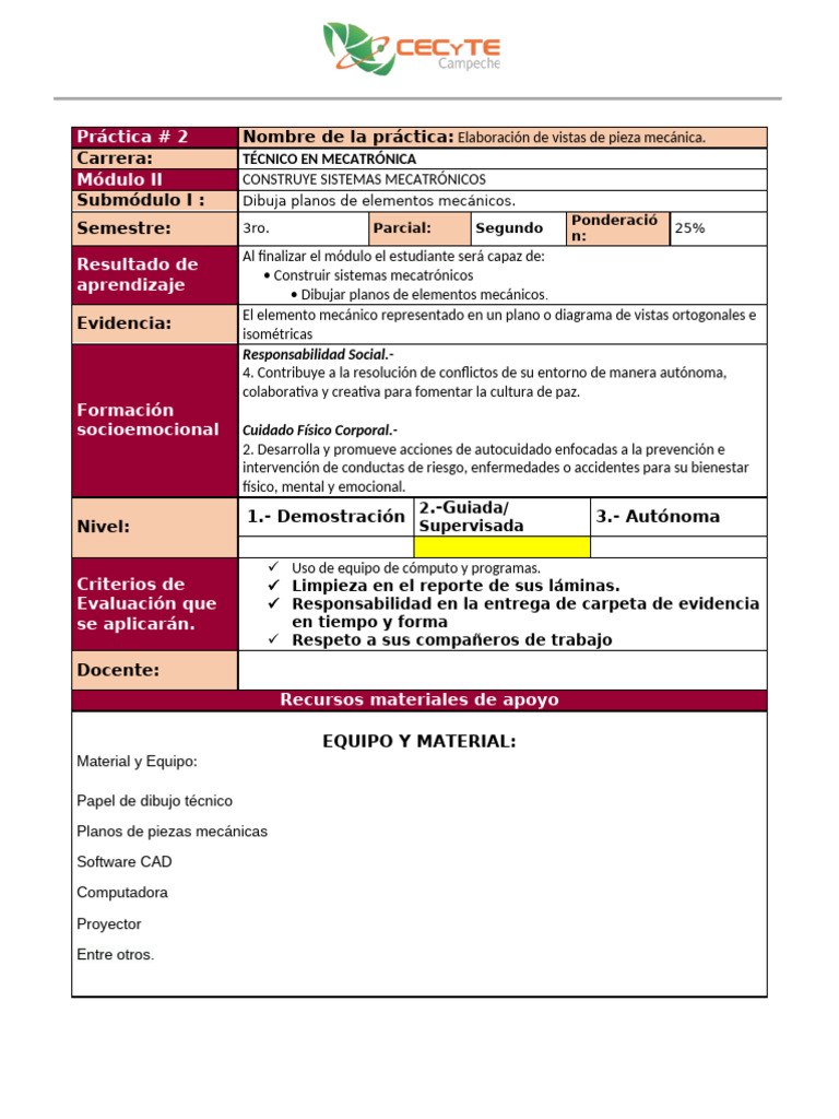 Practica 2. 2do Parcial | PDF | Dibujo