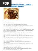 Download Wisata Kuliner Surabaya by kedamean SN89744987 doc pdf