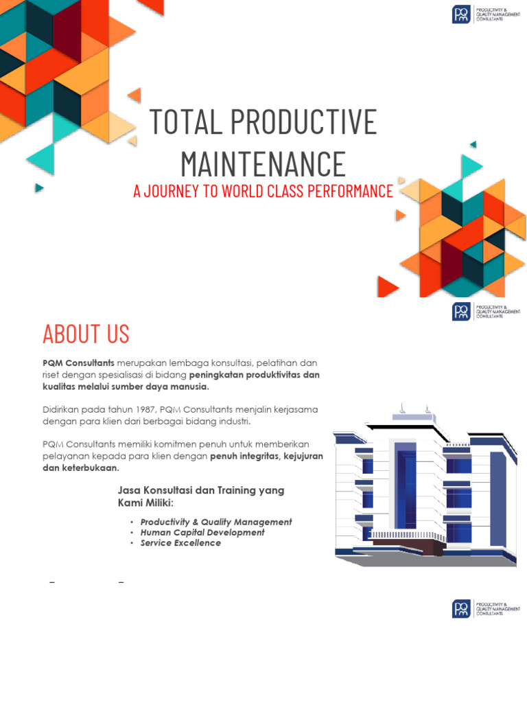 Total Productive Maintenance Training | PDF | Business Process | Business
