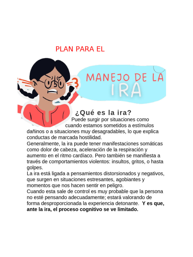 Comprendiendo la Ira y su Manejo | PDF