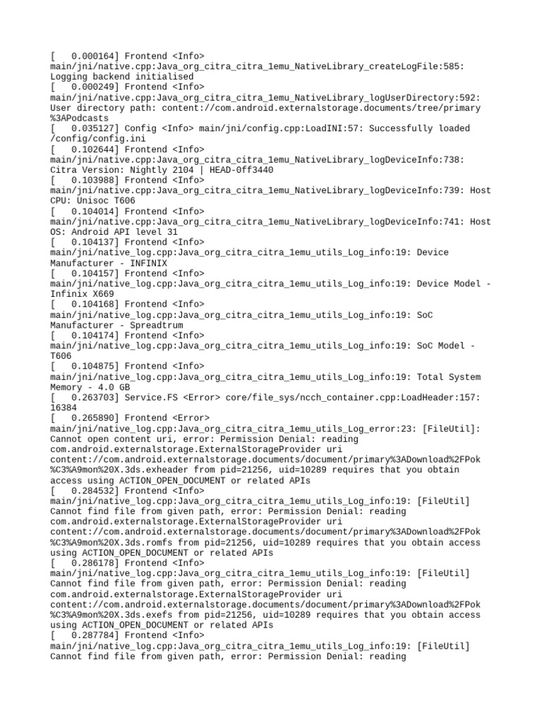 Citra Emulator Permission Denial Errors | PDF | Software | Computer ...