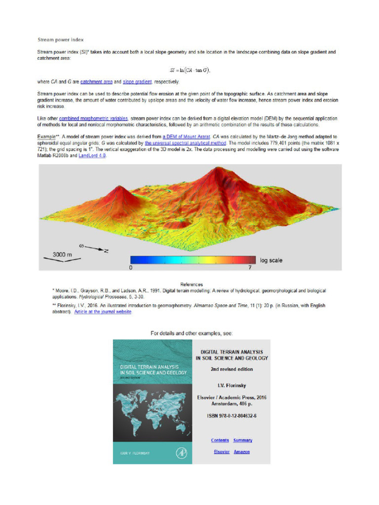 Calculate Stream Power Index in ArcGIS | PDF