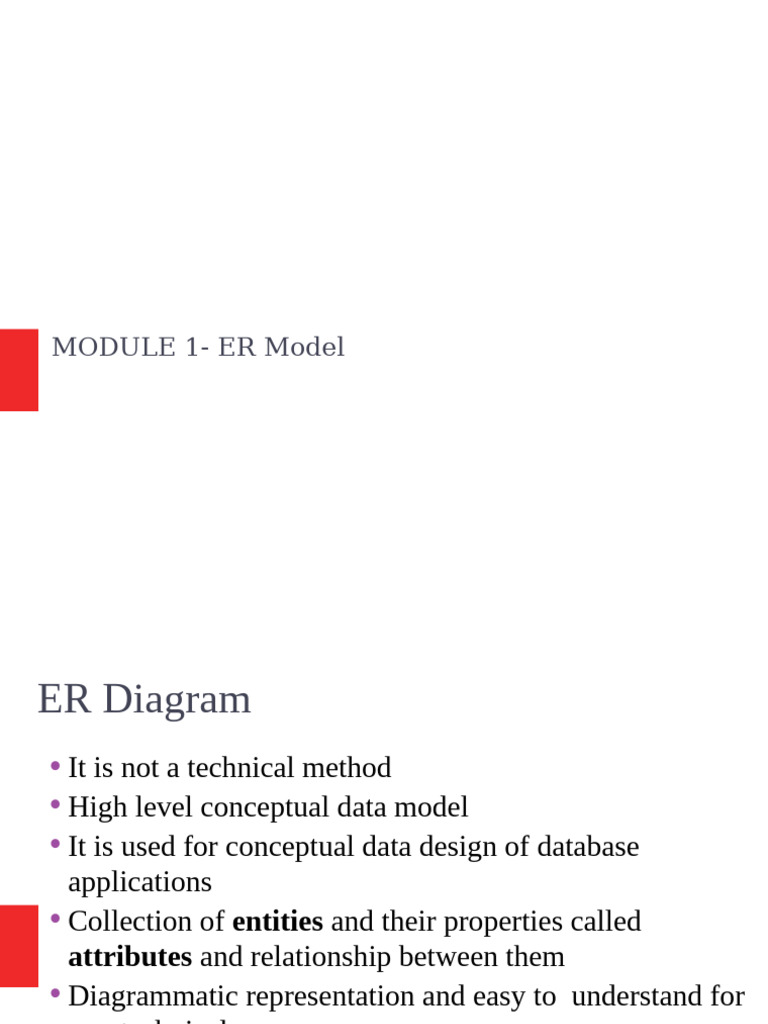 ER Model Basics for Database Design | PDF | Data Model