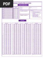 60-Question Answer Sheet Template | PDF