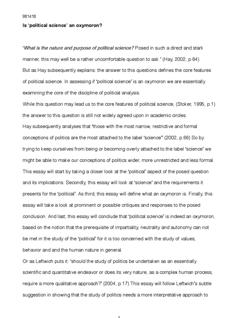 General essay on politics