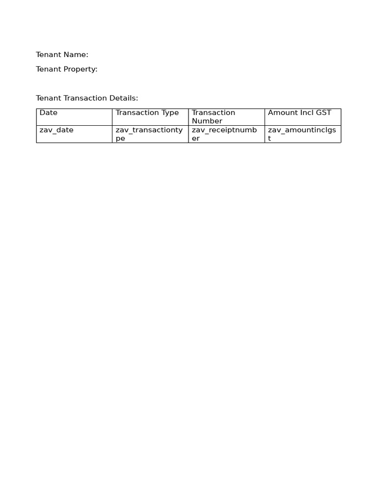 Tenancy Transaction Details (Test) - 4825-I | PDF
