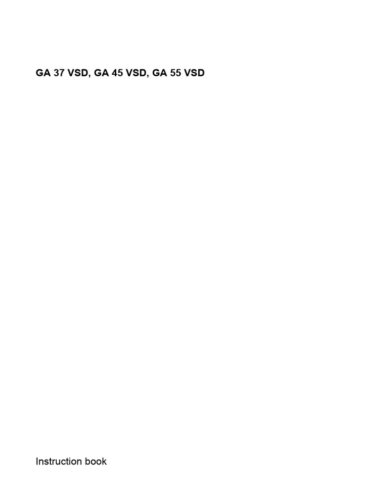 GA 37/45/55 VSD Instruction Manual | PDF | Valve | Mechanical Engineering