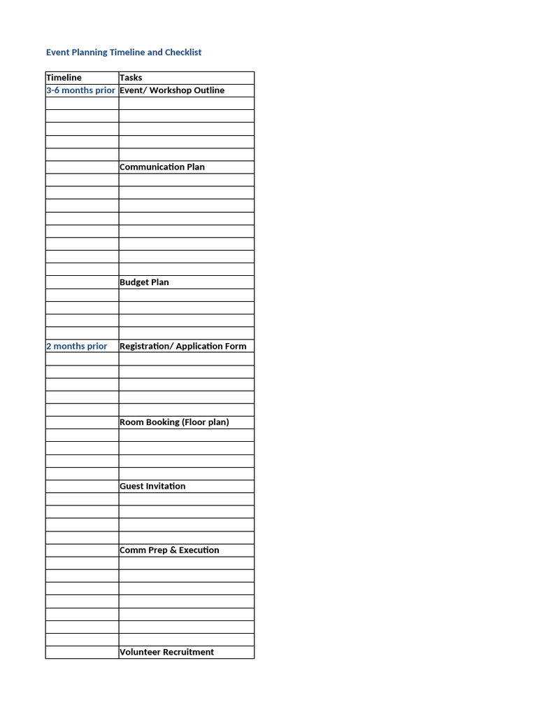 Event Planning Checklist Pdf