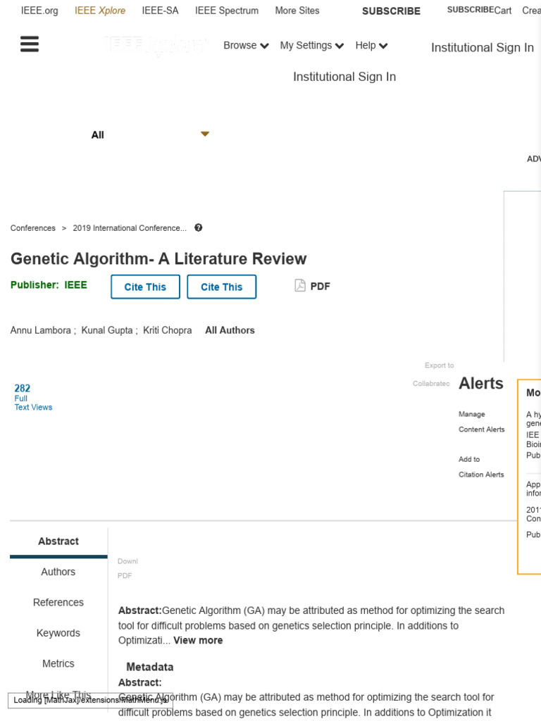 Genetic Algorithm Overview and Applications | PDF | Genetic Algorithm ...