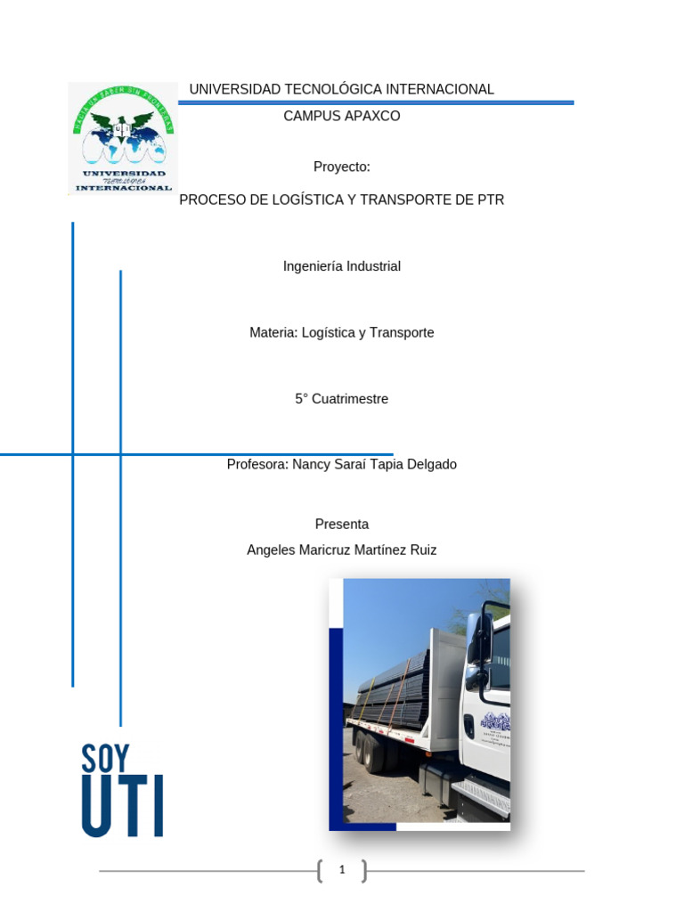 Logística y Transporte de PTR en PYTSA | PDF | Logística | Calidad ...