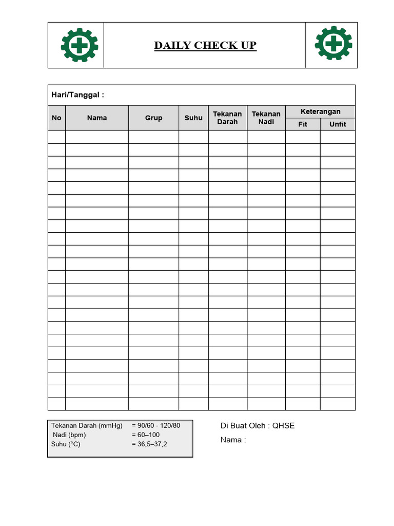 FM - Daily Check Up | PDF