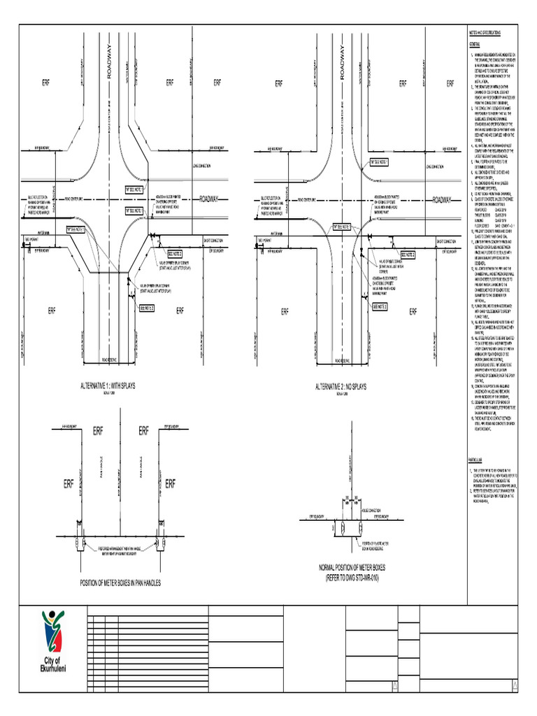 Water Reticulation Standard Drawing | PDF | Valve | Civil Engineering
