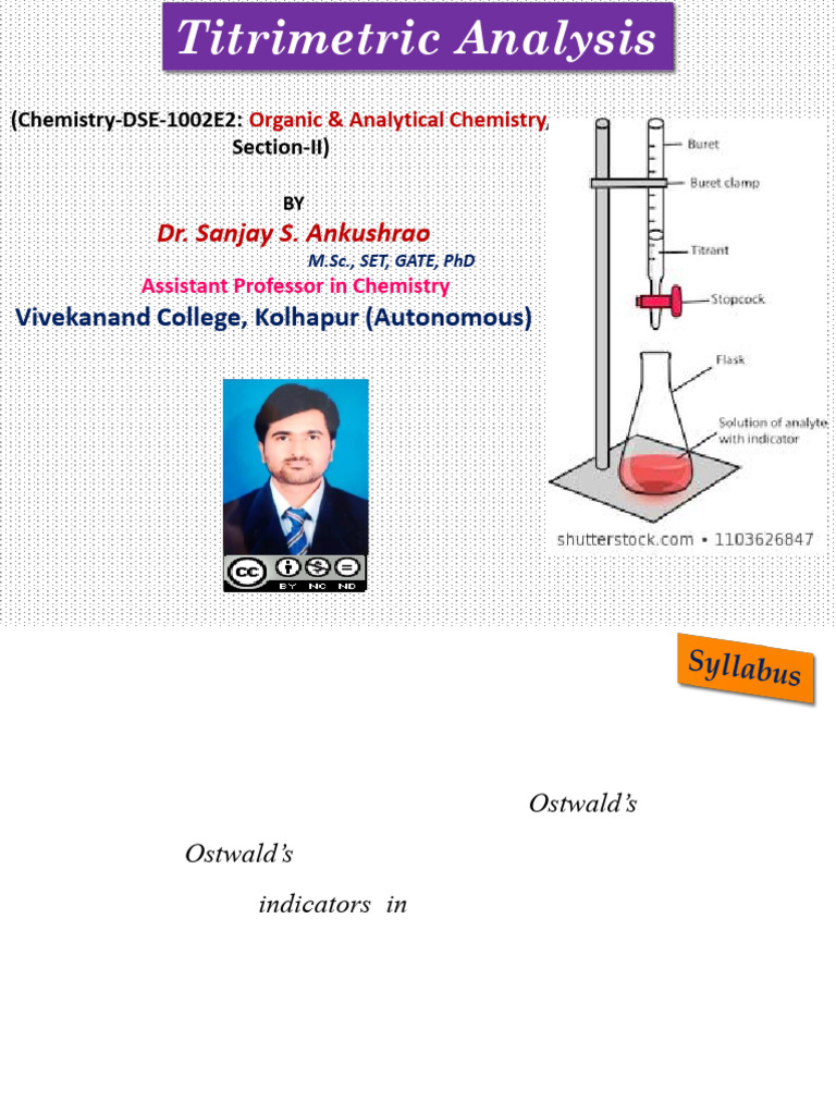 Titrimetric Analysis in Chemistry | PDF | Titration | Chemistry