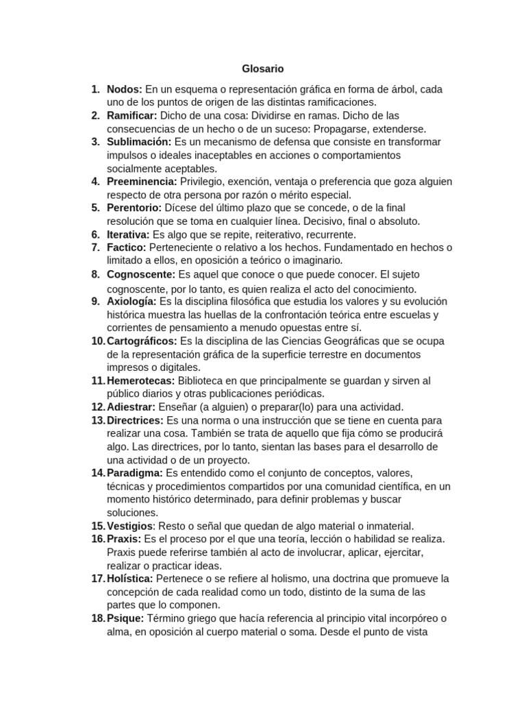 Glosario de Términos Clave en Ciencias | PDF | Holismo | La Ley natural