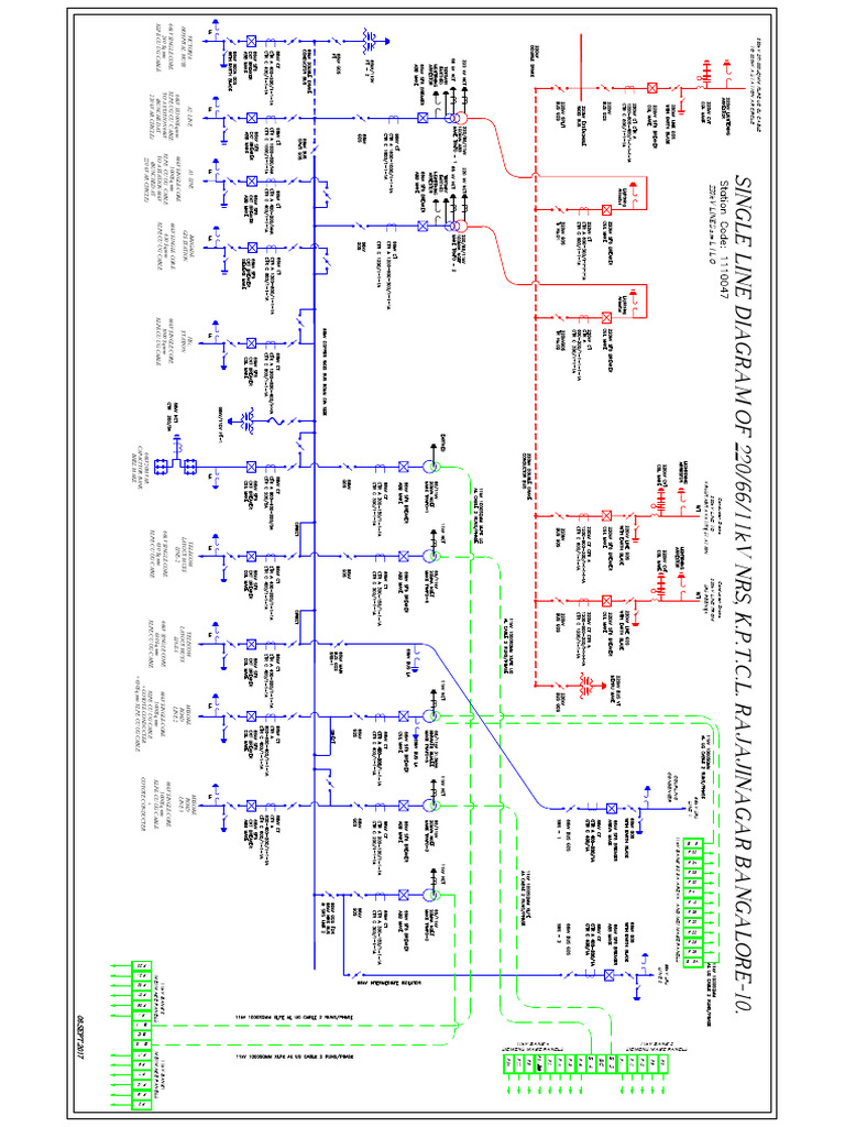 220/66/11kV Single Line Diagram | PDF
