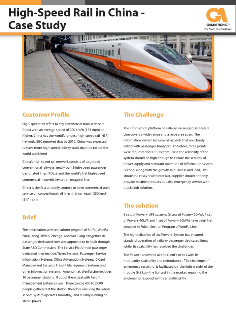 Rail case study picture